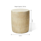 Glitzhome 18H Tabouret de Jardin/Table d'appoint Moderne MGO Faux Tambour
