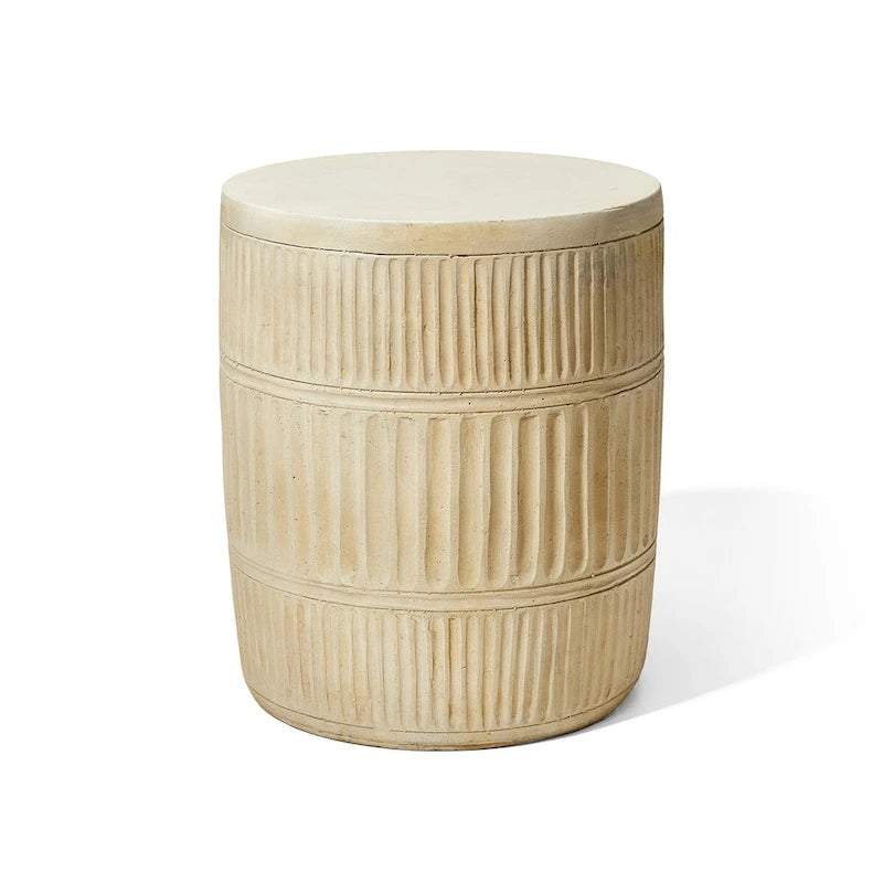Glitzhome 18H Tabouret de Jardin/Table d'appoint Moderne MGO Faux Tambour