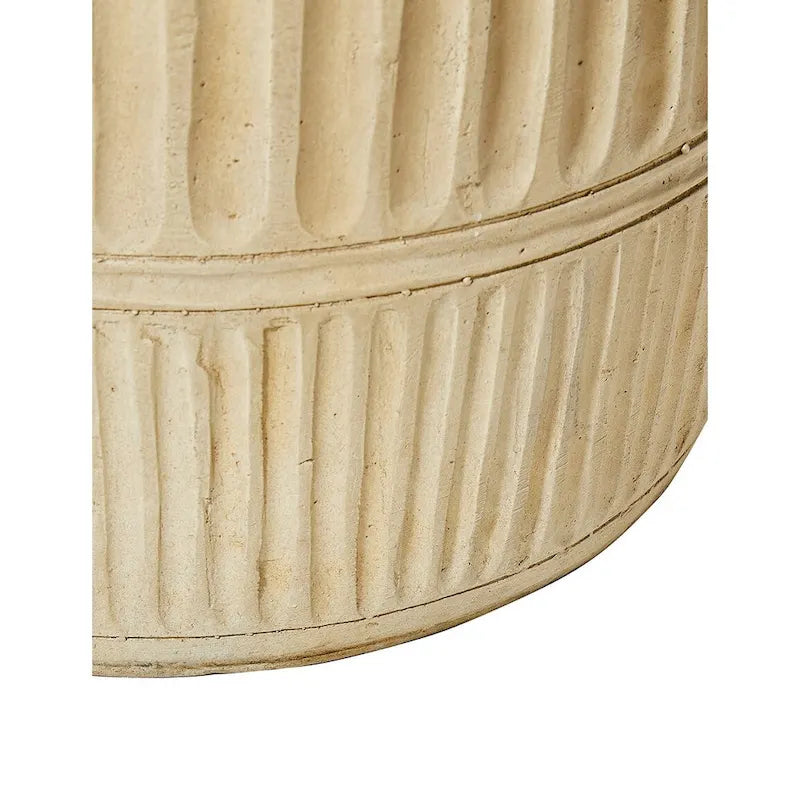 Glitzhome 18H Tabouret de Jardin/Table d'appoint Moderne MGO Faux Tambour