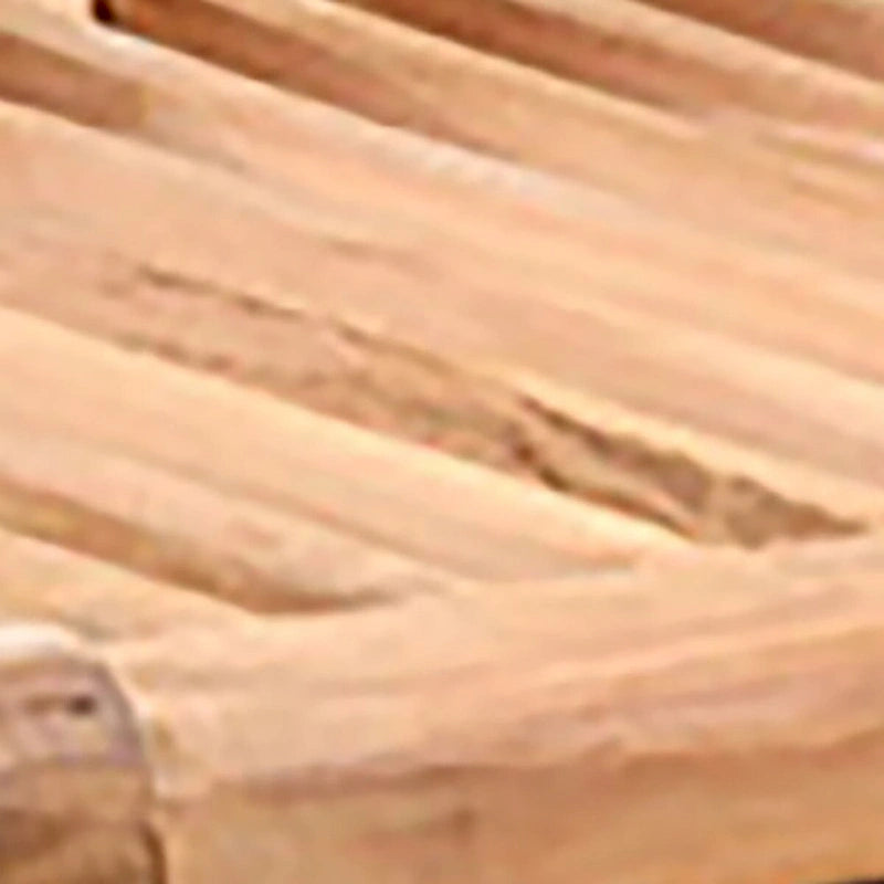 Chaise pliante Fuling en teck à lattes, finition naturelle, pour intérieur et extérieur