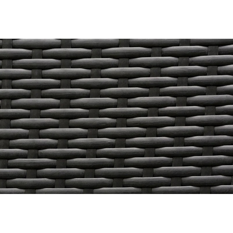 Salon de jardin Ohana 9 pièces en osier noir avec coussins - Aucun assemblage requis