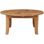 Table basse de jardin ronde en teck Chic Teak Italy, 99 cm
