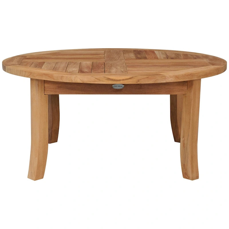 Table basse de jardin ronde en teck Chic Teak Italy, 99 cm