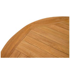 Table basse de jardin ronde en teck Chic Teak Italy, 99 cm