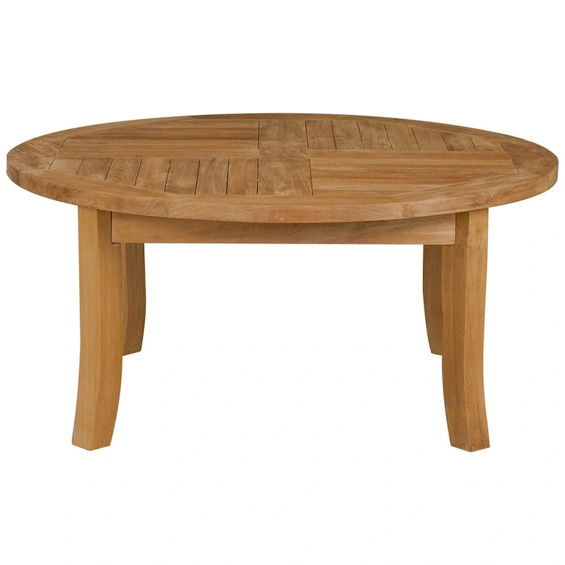 Table basse de jardin ronde en teck Chic Teak Italy, 99 cm