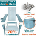 WINSOON Fauteuil Adirondack avec Porte-gobelet Tous Temps, Fabriqué en HIPS