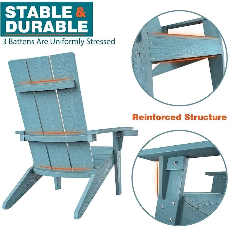 WINSOON Fauteuil Adirondack avec Porte-gobelet Tous Temps, Fabriqué en HIPS