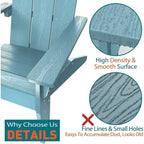 WINSOON Fauteuil Adirondack avec Porte-gobelet Tous Temps, Fabriqué en HIPS