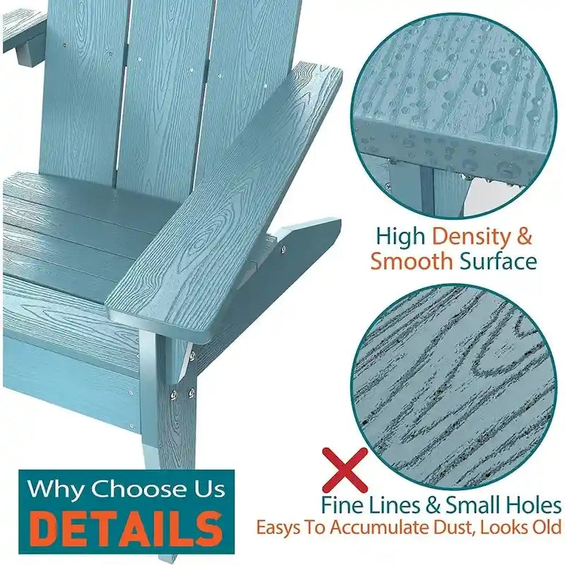 WINSOON Fauteuil Adirondack avec Porte-gobelet Tous Temps, Fabriqué en HIPS
