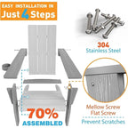 WINSOON Fauteuil Adirondack avec Porte-gobelet Tous Temps, Fabriqué en HIPS