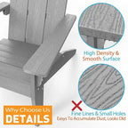 WINSOON Fauteuil Adirondack avec Porte-gobelet Tous Temps, Fabriqué en HIPS