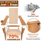 WINSOON Fauteuil Adirondack avec Porte-gobelet Tous Temps, Fabriqué en HIPS