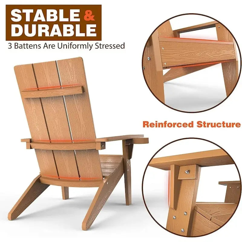 WINSOON Fauteuil Adirondack avec Porte-gobelet Tous Temps, Fabriqué en HIPS