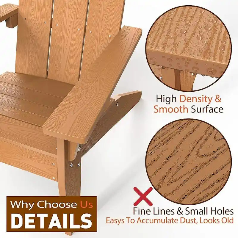 WINSOON Fauteuil Adirondack avec Porte-gobelet Tous Temps, Fabriqué en HIPS