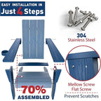 WINSOON Fauteuil Adirondack avec Porte-gobelet Tous Temps, Fabriqué en HIPS