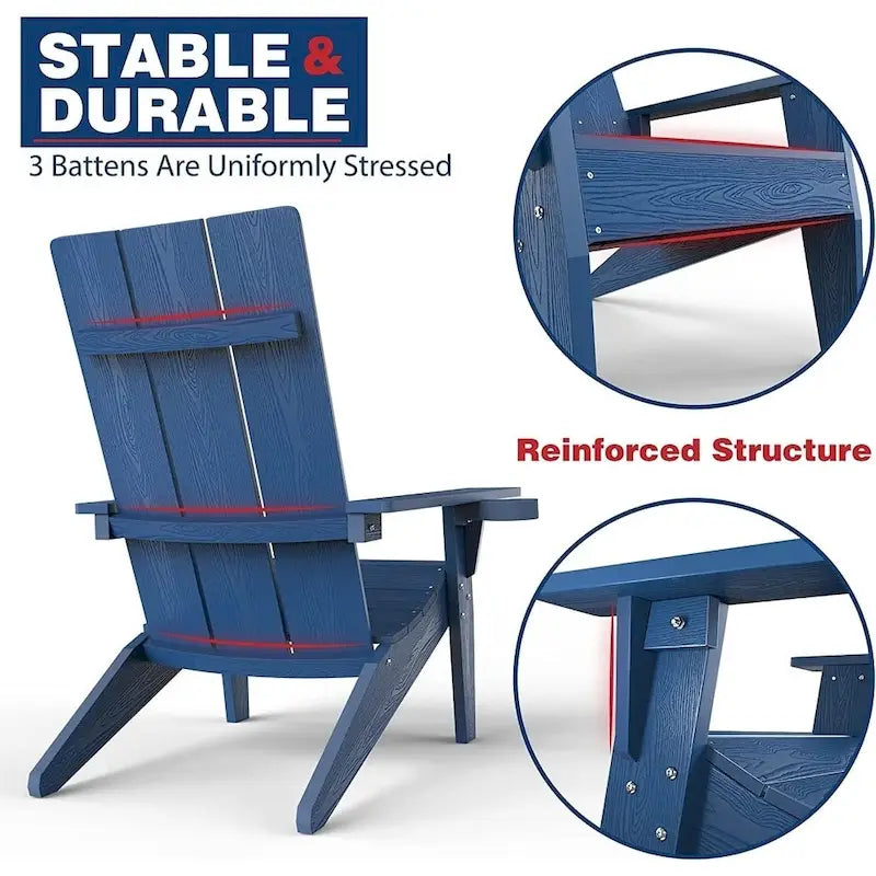 WINSOON Fauteuil Adirondack avec Porte-gobelet Tous Temps, Fabriqué en HIPS