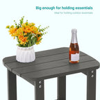 Table d'appoint rectangulaire d'extérieur BONOSUKI toutes saisons Adirondack