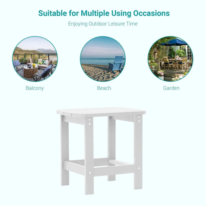 Table d'appoint rectangulaire d'extérieur BONOSUKI toutes saisons Adirondack