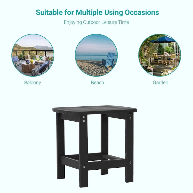 Table d'appoint rectangulaire d'extérieur BONOSUKI toutes saisons Adirondack