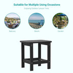 Table d'appoint rectangulaire d'extérieur BONOSUKI toutes saisons Adirondack