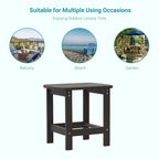 Table d'appoint rectangulaire d'extérieur BONOSUKI toutes saisons Adirondack