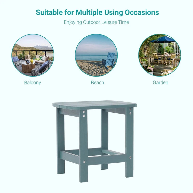Table d'appoint rectangulaire d'extérieur BONOSUKI toutes saisons Adirondack