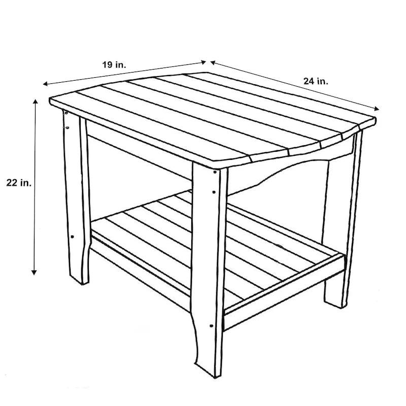 Table rectangulaire en bois Laguna 24 résistante aux intempéries