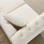 Canapé Chesterfield Velours Noir pour Salon