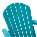 Ensemble de 3 chaises Adirondack pliantes en PEHD et table d'appoint Elm Plus pour patio extérieur