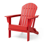 Ensemble de 3 chaises Adirondack pliantes en PEHD et table d'appoint Elm Plus pour patio extérieur