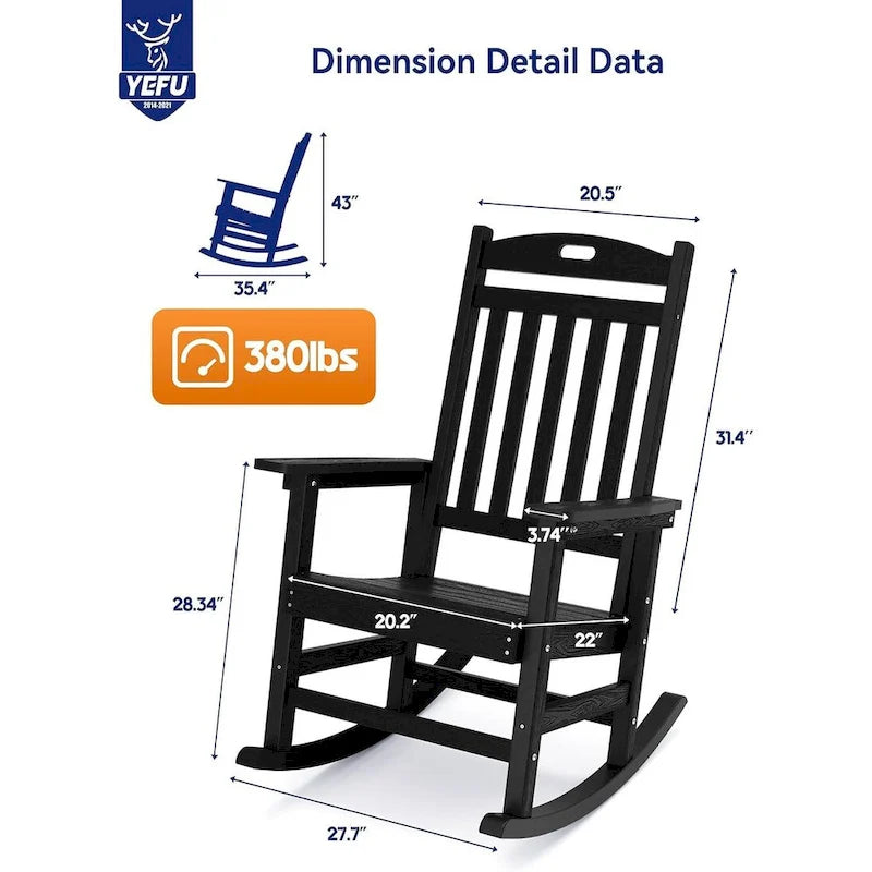 Fauteuil à bascule d'extérieur tout temps WINSOON