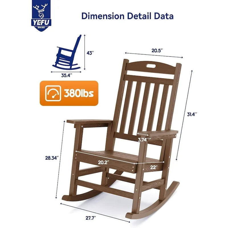 Fauteuil à bascule d'extérieur tout temps WINSOON
