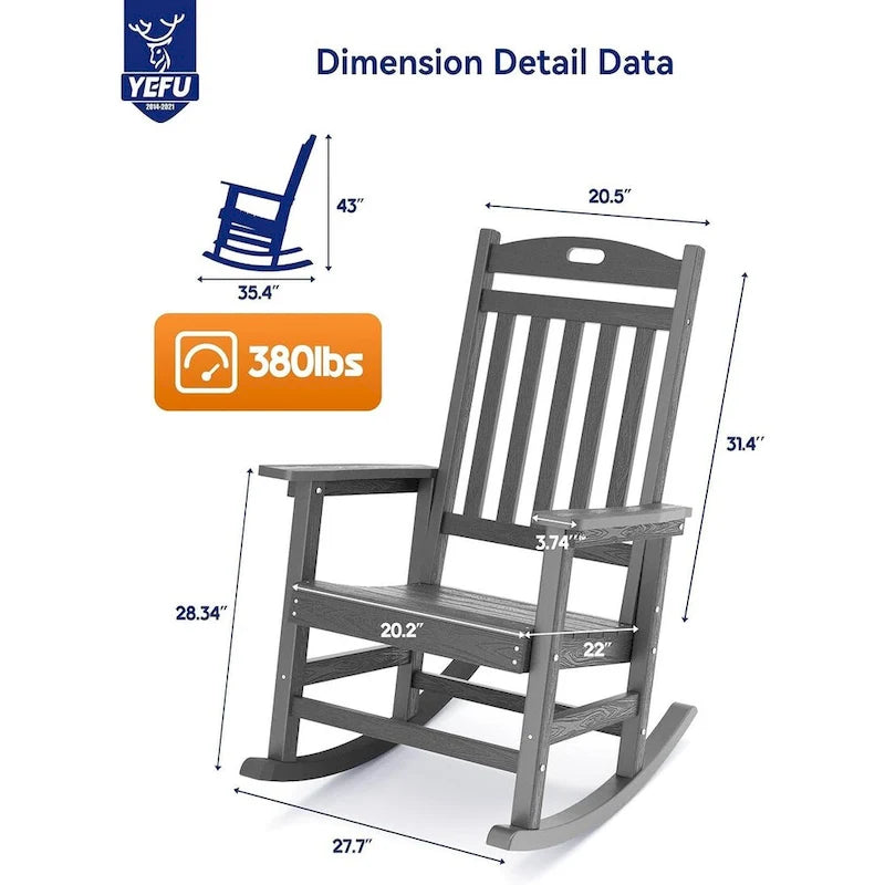 Fauteuil à bascule d'extérieur tout temps WINSOON