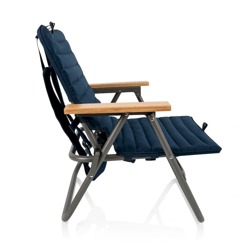 Chaise de plage rembourrée Oniva Descanso, (bleu marine)