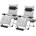Yaheetech 2pcs 29in Zero Gravity Recliner with Padded Cushion