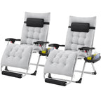 Yaheetech 2pcs 29in Zero Gravity Recliner with Padded Cushion