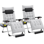 Fauteuil inclinable zéro gravité Yaheetech 2 pièces 74 cm avec coussin rembourré
