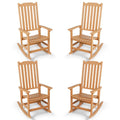 Vrakae 4 Chaises à Bascule de Jardin Haut Dossier Résistant aux Intempéries