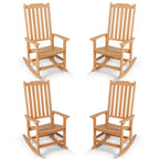 Vrakae 4 Chaises à Bascule de Jardin Haut Dossier Résistant aux Intempéries