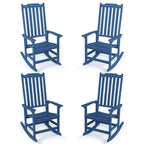 Vrakae 4 Chaises à Bascule de Jardin Haut Dossier Résistant aux Intempéries