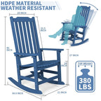 Vrakae 4 Chaises à Bascule de Jardin Haut Dossier Résistant aux Intempéries