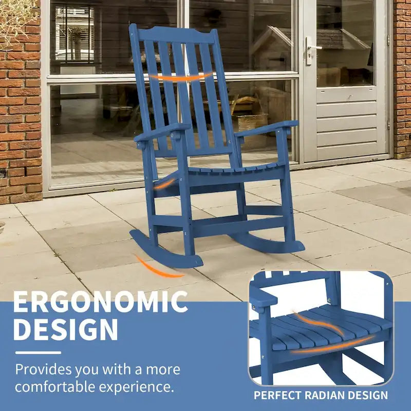 Vrakae 4 Chaises à Bascule de Jardin Haut Dossier Résistant aux Intempéries