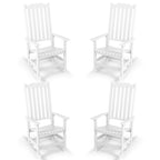 Vrakae 4 Chaises à Bascule de Jardin Haut Dossier Résistant aux Intempéries