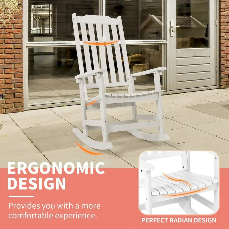 Vrakae 4 Chaises à Bascule de Jardin Haut Dossier Résistant aux Intempéries