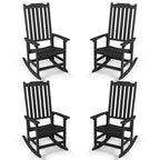 Vrakae 4 Chaises à Bascule de Jardin Haut Dossier Résistant aux Intempéries