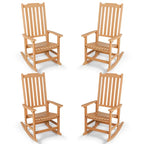 Vrakae 4 Chaises à Bascule de Jardin Haut Dossier Résistant aux Intempéries