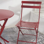 Ensemble de bistro 3 pièces avec table ronde et chaises pliantes – 31,7 H x 17,32 L x 16,53 P