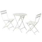 Ensemble de bistro 3 pièces avec table ronde et chaises pliantes – 31,7 H x 17,32 L x 16,53 P