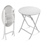 Ensemble de bistro 3 pièces avec table ronde et chaises pliantes – 31,7 H x 17,32 L x 16,53 P