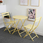 Ensemble de bistro 3 pièces avec table ronde et chaises pliantes – 31,7 H x 17,32 L x 16,53 P